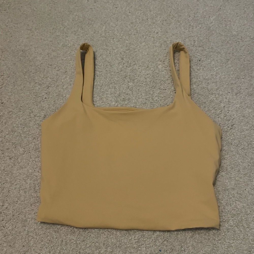 Garage women’s yellow square neck tank top